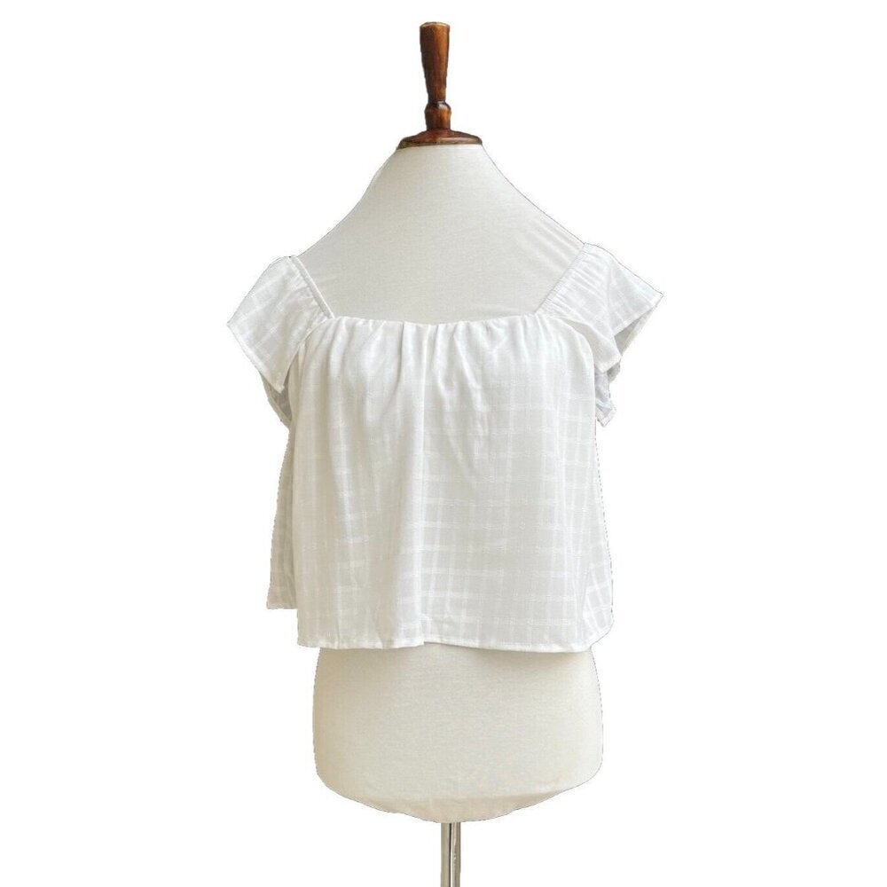 Wilde Heart Women's White High Lover Off The Shoulder Top Size M